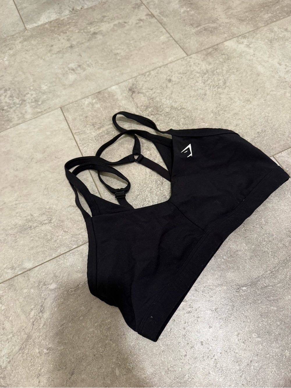 Gymshark Black Strappy Sports Bra